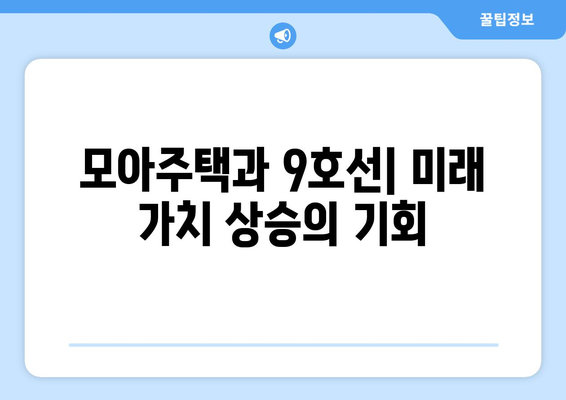 모아주택 투자 기회: 9호선 역세권 확대