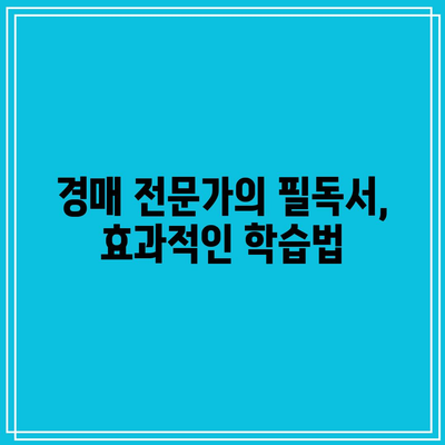 추천 경매책으로 경매 노하우 습득