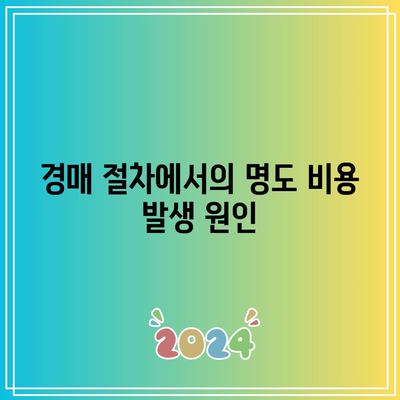 부동산 경매 임차인 명도 비용 유의사항