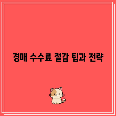 경매 절차 이해에 필수적인 수수료 항목 확인