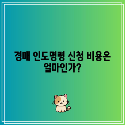 경매 인도명령 신청 방법 및 비용 안내