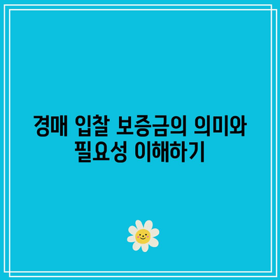 경매 입찰 보증금을 제출하는 방법