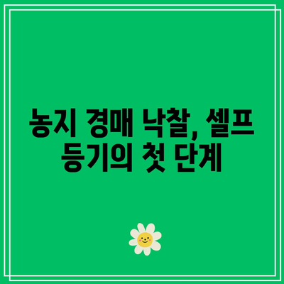 농지 경매 낙찰 후 셀프 등기 과정과 비용