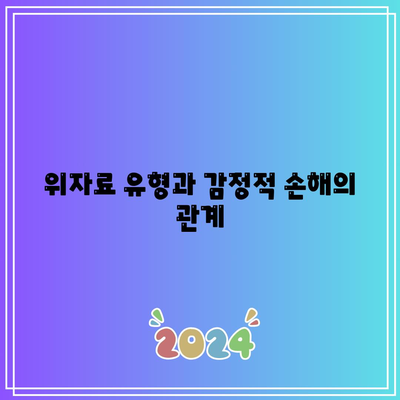 이혼소송 위자료 유형 확인의 중요성