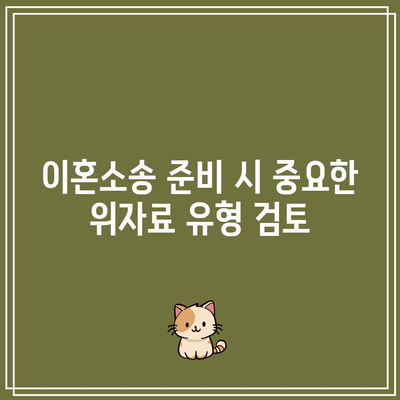 이혼소송 위자료 유형 확인의 중요성