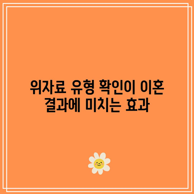 이혼소송 위자료 유형 확인의 중요성