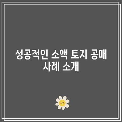 법원 부동산 경매: 소액 토지 공매를 통한 수익 실현